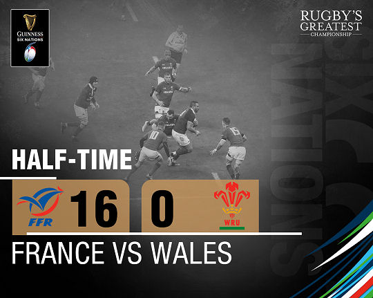 France v Wales HT Six Nations 2019